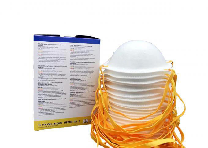 Disposable Cup FFP2 Mask , Construction Safety Mask With Adjustable Aluminum Nose Clip