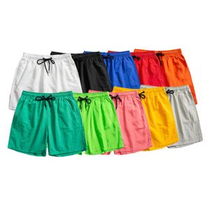 Wholesale Summer 95% Polyester Men'S Casual Shorts Candy Color Beach Pants For Men Women from china suppliers