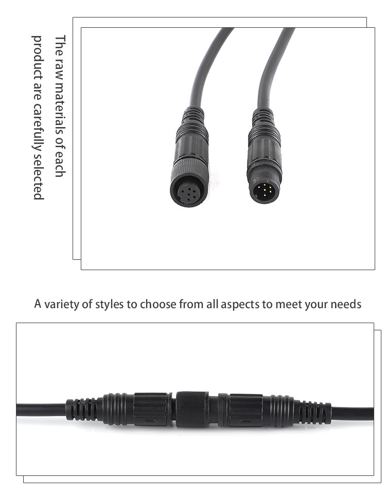 M10 Nylon Faucet 6-Pin Welded Gold-Plated Terminal Waterproof Connector