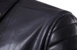 OEM classic popular best quality solid color slim fit men moto leather jacket