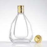 200ml Glass Liquor Bottle Brandy Whisky Pocket Bottle with Aluminum Plastic PP