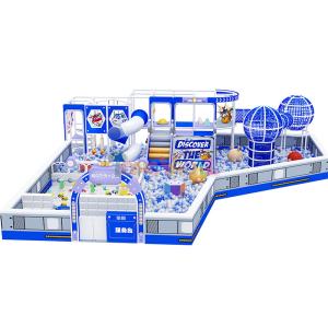 Wholesale Fly Space Station Indoor Play Structures Cartoon Theme Indoor Childrens Playground Blue from china suppliers