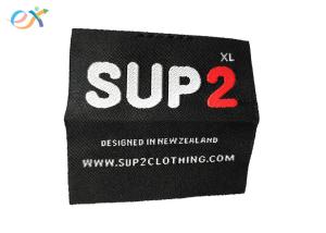 Wholesale Polyester Fabric Cool Clothing Labels , Middle Fold Personalised Woven Labels from china suppliers