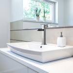 Kitchen Deck Mounted High Wash Stainless Steel Faucet
