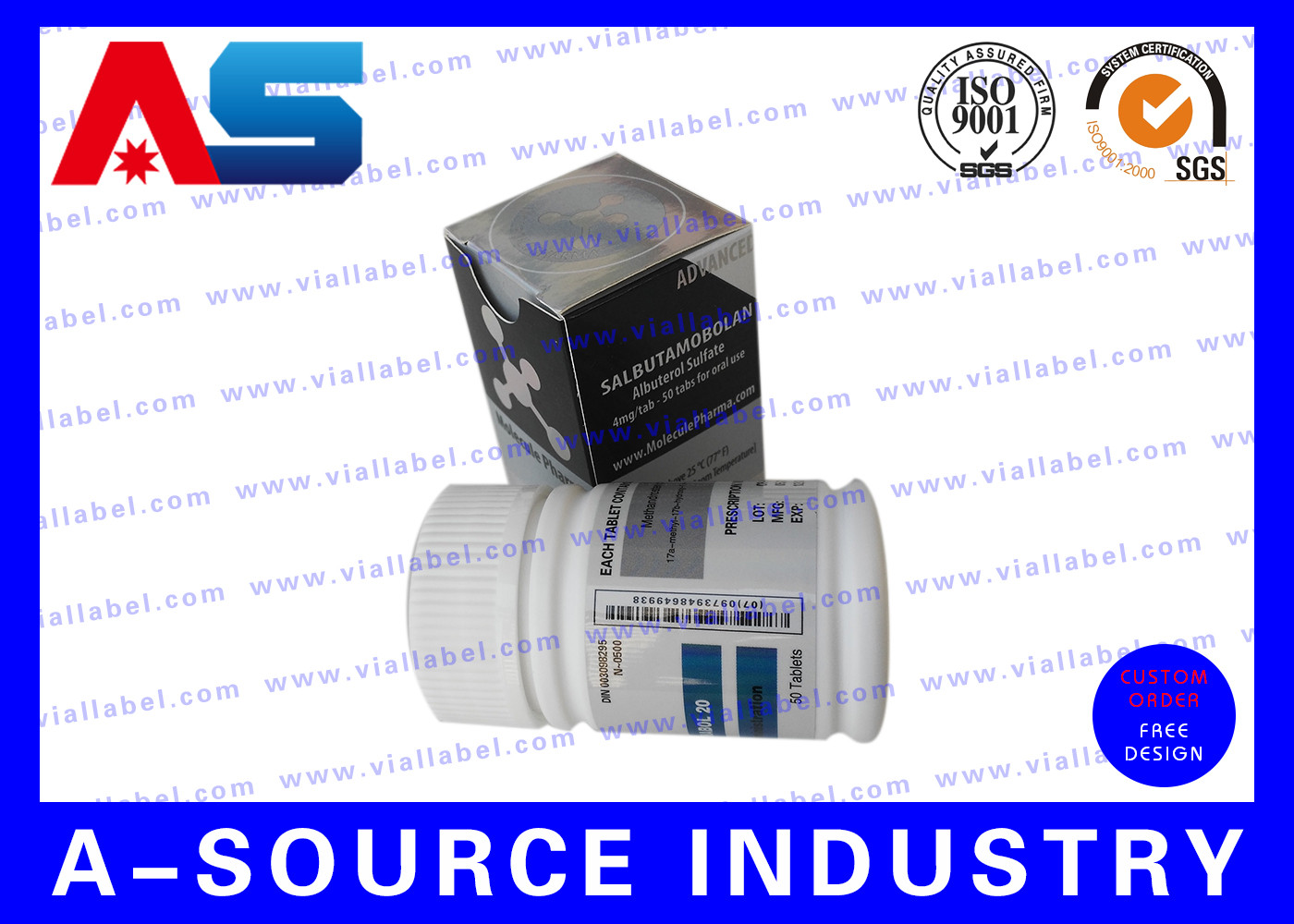 Embossing Foil Laser Hologram Printed 10ml Vial Boxes For Chemical Oil Solution pharmaceutical packaging boxes