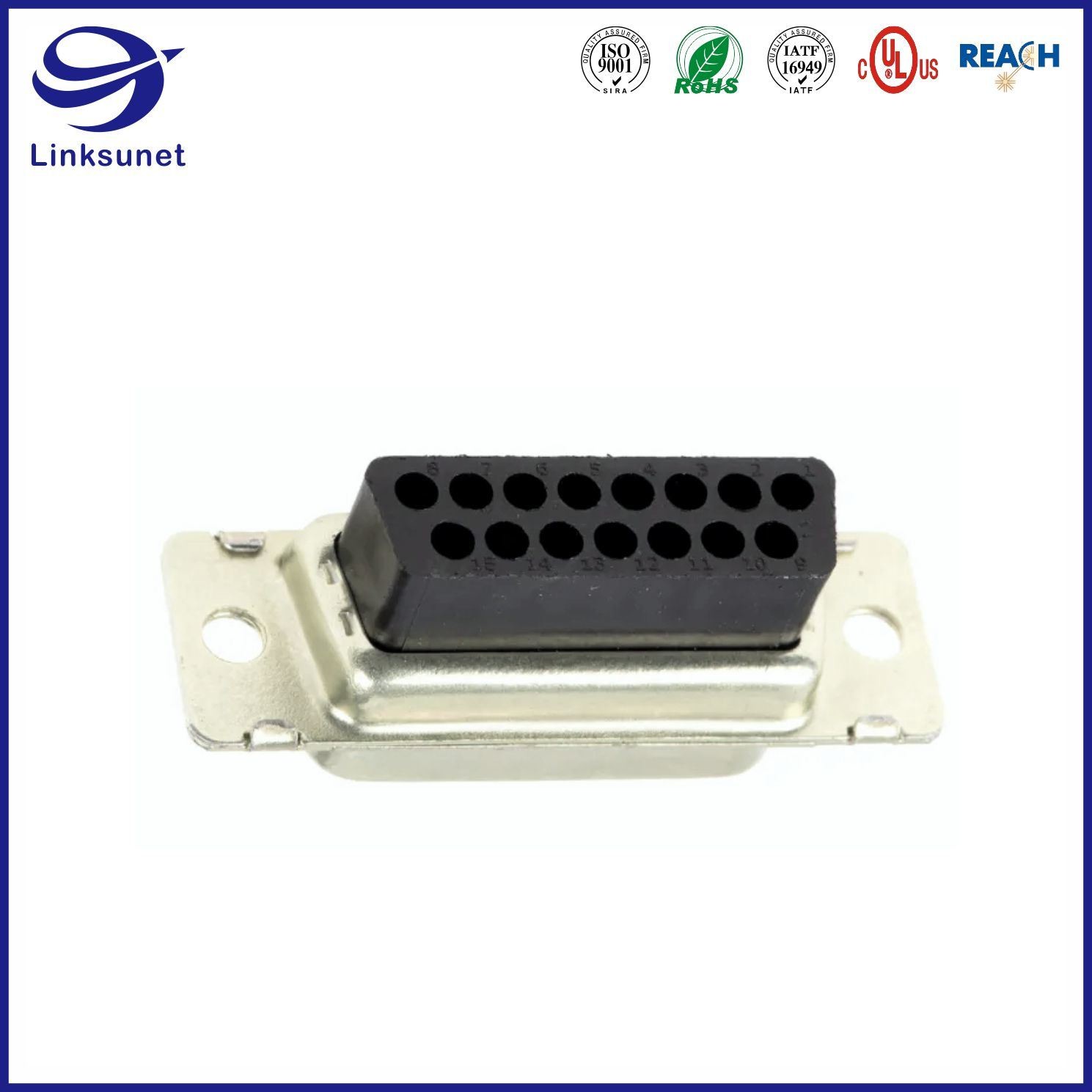 Amplimite HDP 20 Plug 2 row Connectors for Network equipment Wire Harness