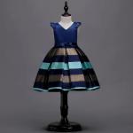 Children'S Dress Clothing Summer Flying Sleeve Striped Girls' Dresses 2-12