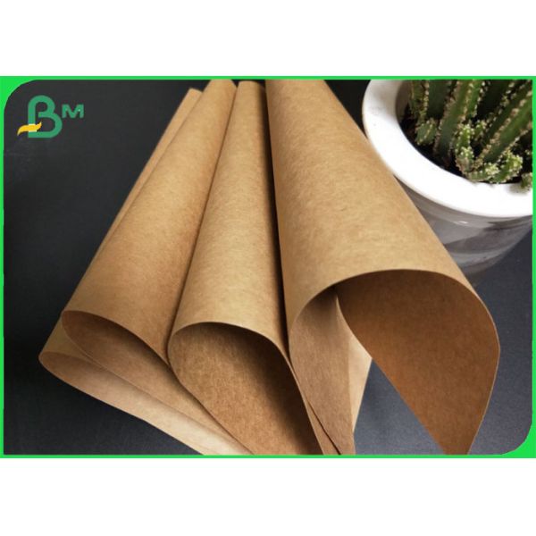 Wood Pulp Thin Brown Craft Paper Jumbo Rolls 80gsm 90gsm Making Shopping Bags