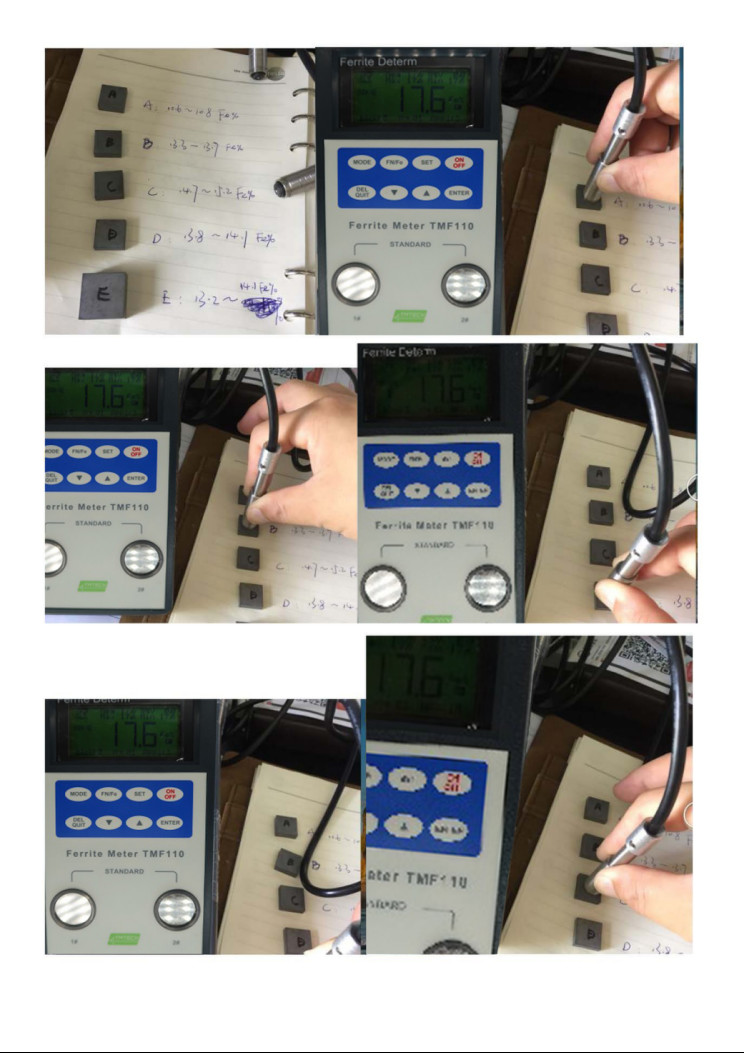 Digital Ferrite Meter Guage Fe% Fn Stainless Steel Probe Lcd Display