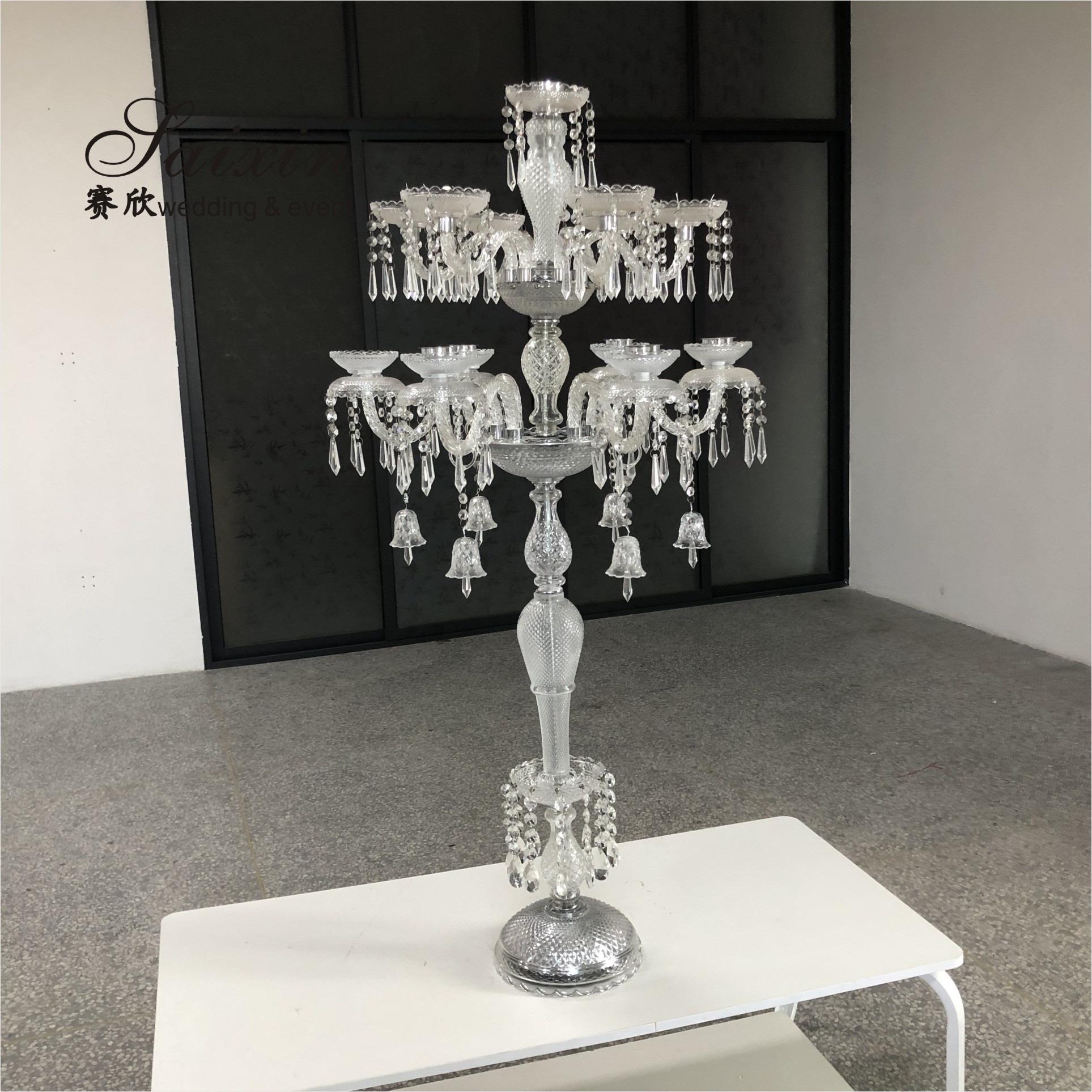 ZT-591 New wedding decor centerpieces tall iron black flower stand