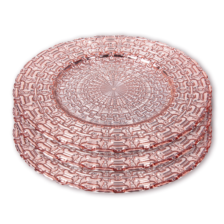 China High Quality Color Decoration Glass Charger Plate for Dinnerware