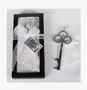 Wholesale Promotioal Wedding Gift stainless steel bottle opener corkscrew stopper crown key shape from china suppliers