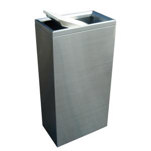 Wholesale Public 40L Rectangular Stainless Steel Bin For Outdoor Garden Street from china suppliers
