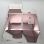 Pink Folding Cardboard Gift Boxes , Gold Foil Gift Boxes Holographic Advertising