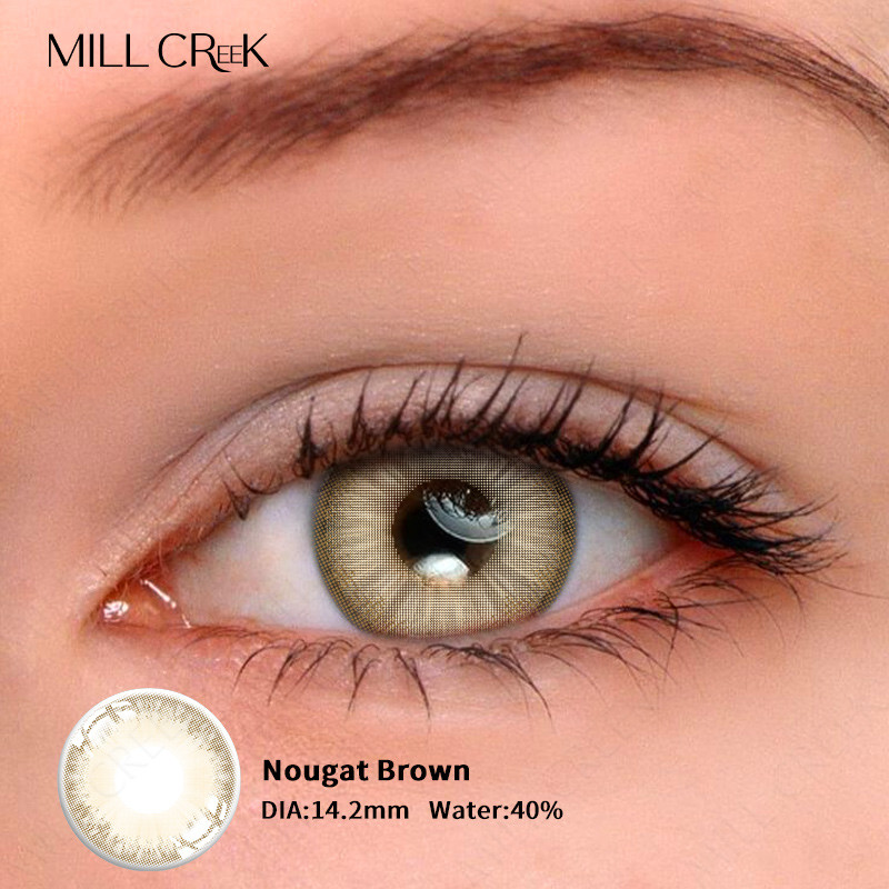 Eco Soft Honey Light Brown Colored Contacts Lenses ISO13485 14.2mm