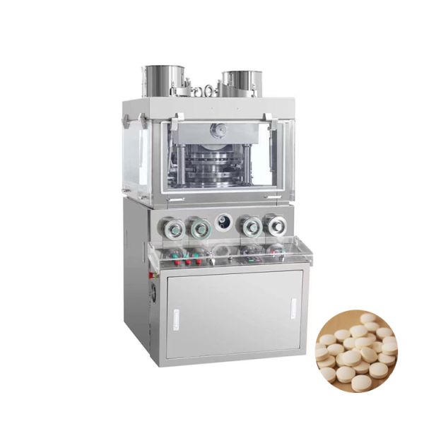 85kN Max Pressure Tablet Press Machine With 17mm Max Filling Depth And PLC Control