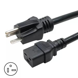 Wholesale USA 6-20P 3 Prong Extension Cable , C19 Power Cord For Power Supply from china suppliers
