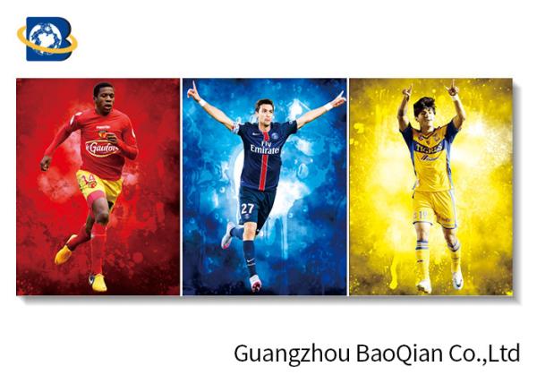 Football Star 3D Poster, 3D Lenticular printing with framed ,3D Lenticular Flip