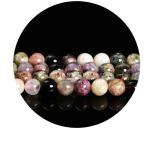 Wholesale Natural Stone Round Loose Beads 8mm Pink Zebra Jasper Loose Beads