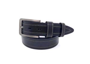 Wholesale Black Mens Casual Leather Belt 1 1/2” Wide 4MM Thick Alloy Prong Buckle from china suppliers