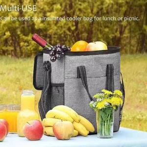Wholesale Custom 600d Insulated Lunch Bag 6 Bottle Wine Carrier Insulated &amp; Padded Wine Cooler Bag from china suppliers