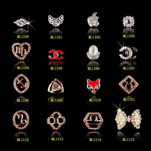 Wholesale Rose gold 3D Nail Art Decorations Charms Bow Tie Design Nail Jewelry ML1100-1115 from china suppliers