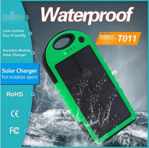 Wholesale 5000mAh Solar Panel Power Bank for Samsung Galaxy S4 S5 outdoor using IP65 from china suppliers