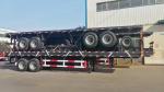 Tri Axle 2/3/4 Axle Container Cargo flat bed semi trailer 40 Ton 20/40 FT
