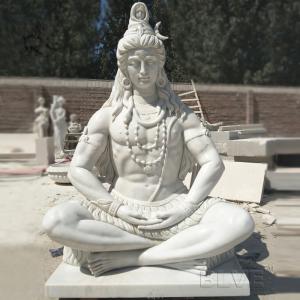 Wholesale Marble Lord Shiva Statue Buddha Sculpture Garden Hand carved Life Size India God from china suppliers