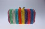 Pretty Weave Women Evening Clutch Bags Multicolored Handmade For Dress