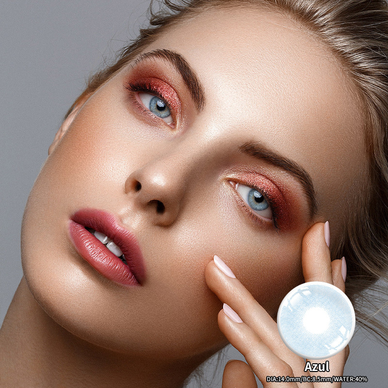 Solid Graphite Coloured Natural Eye Contact Lenses Without Power 14.0mm