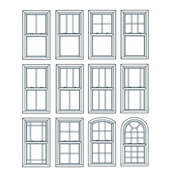 3x4 Double Aluminum Hung Window French Outward Opening
