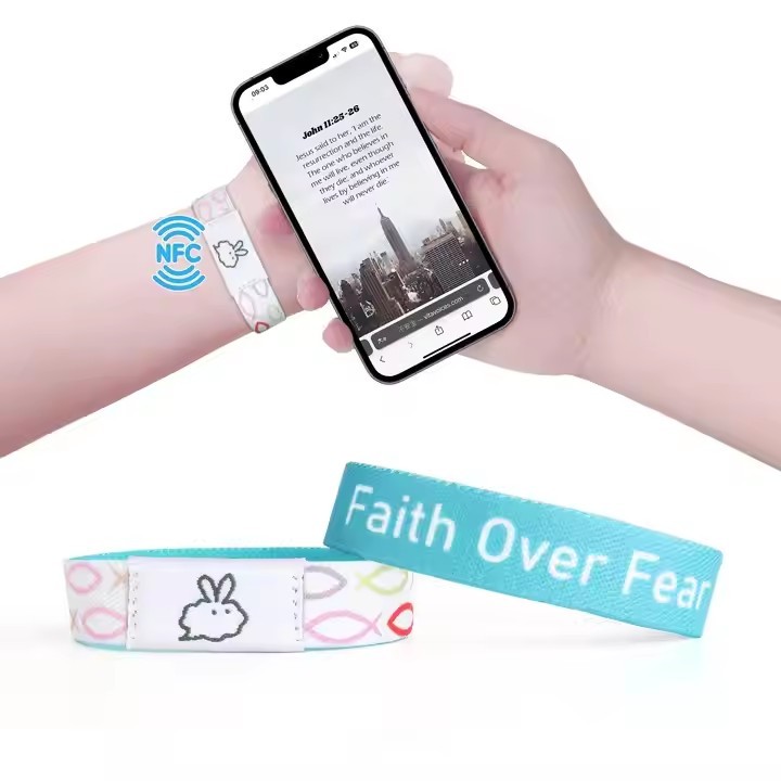 NFC Christian Daily Bible Verse Bracelet Temperature Resistant -30°C to 60°C Durability