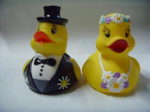 Wholesale Wedding Bride / Groom Christmas Rubber Duck Floating Water Resistant OEM from china suppliers