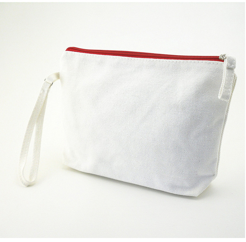 Eco Friendly Zipper Soft Canvas Cosmetic Makeup Bag