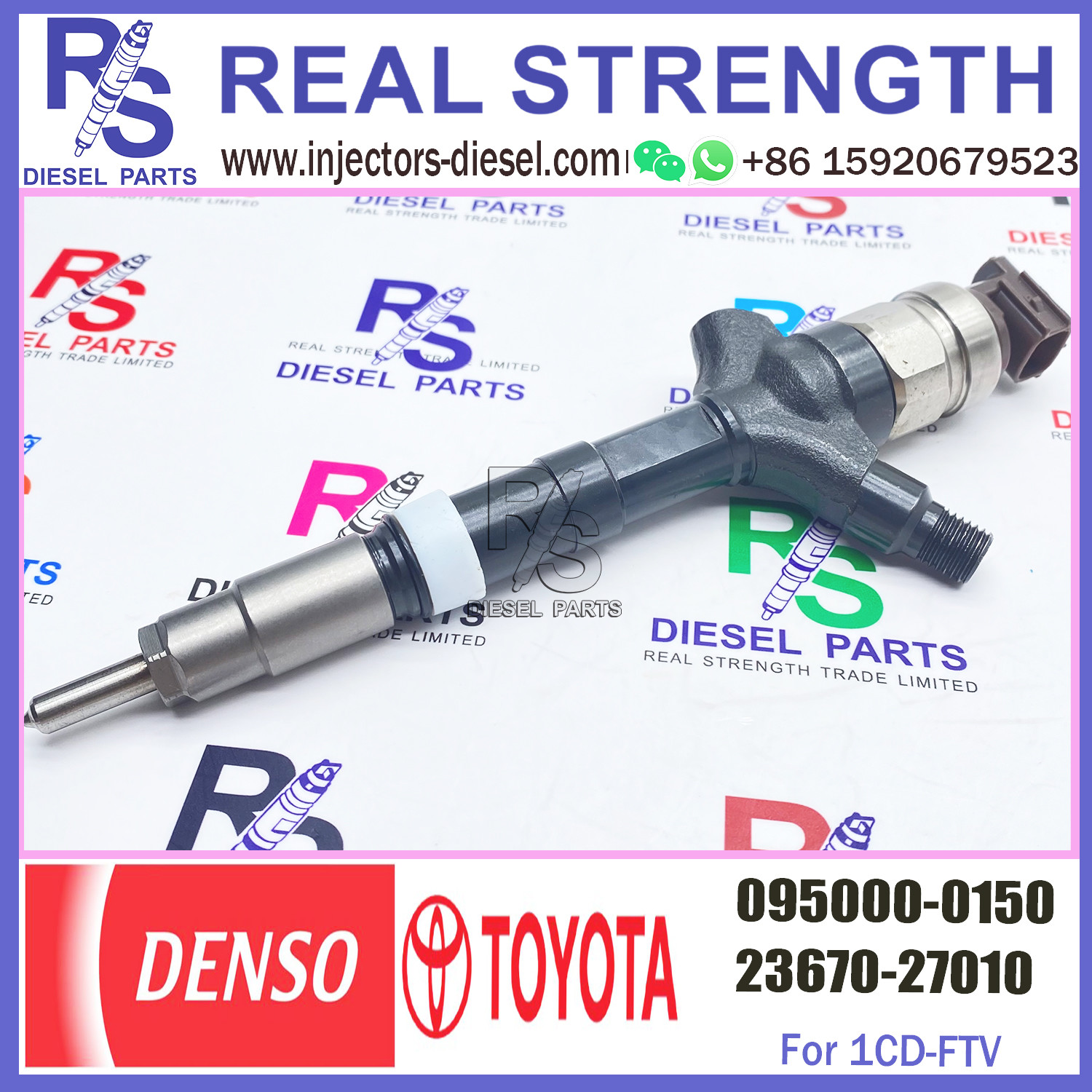 Diesel nozzle assembly pump common rail injector 095000-0150 23670-27030 095000-0570 for 1CD-FTV diesel engine system