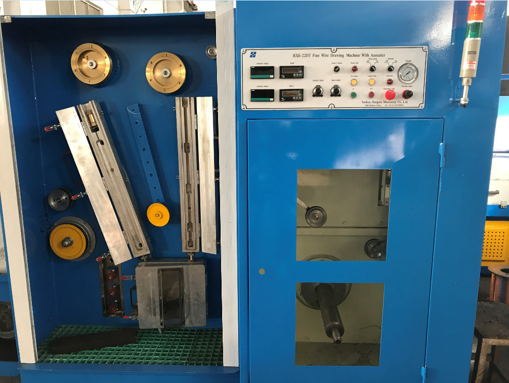 22DT High Speed Wire Drawing Machine , Cu Wire Drawing Machine With Large Spool