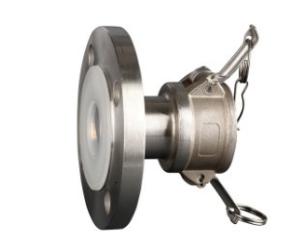 Wholesale DIN 2828 PTFE Lined Pipe Fittings SS304 1-1/2&quot; Hose Coupler With Fixed Flange from china suppliers