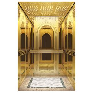 Wholesale Passenger Elevator 630/800/1000/1250/1600Kg Golden Luxury Hotel Elevator from china suppliers