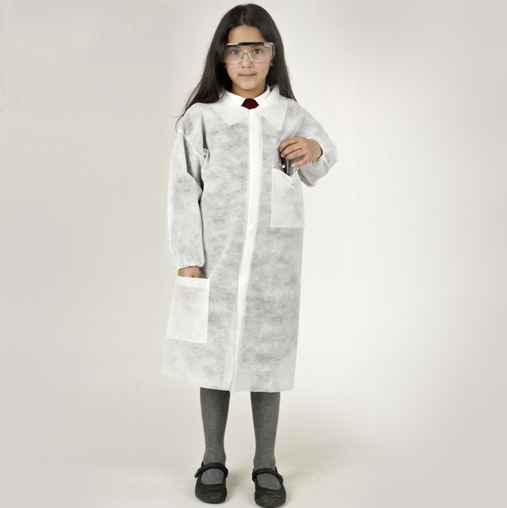 OEM white kids adult cheap disposable lab coat SMS anti static mmedical dental disposable lab coats