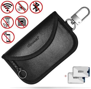 Wholesale PU Leather Faraday Key Fob Protector Keyless Entry For Car Key 4.88 X 2.95 Inch from china suppliers