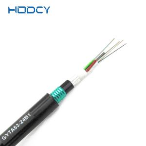 Wholesale 250μm GYTA53 G652D Single Mode Armored Fiber Optic Cable 2-288cores from china suppliers