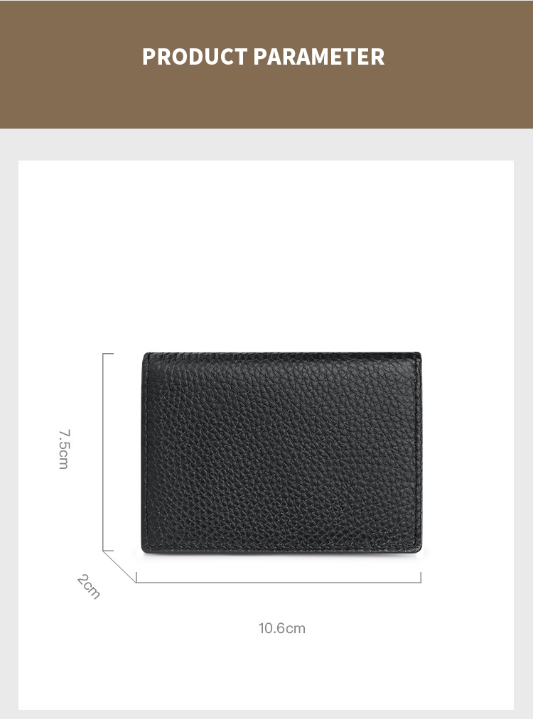 Custom Logo Avaliable Leather Bifold Wallet Slim Wallet Bifold Card Holder OEM/ODM