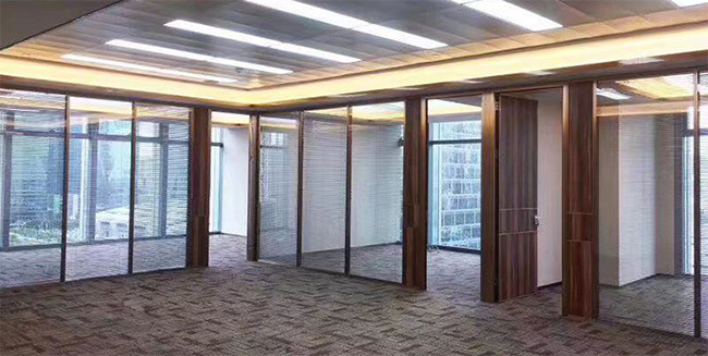 Fixed Detachable Office Partition Wall Panels With Shutter 4500mm