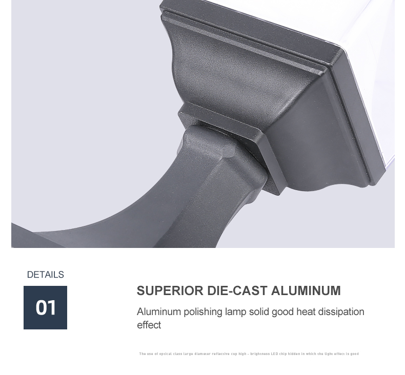 Die Cast Aluminium 30W Solar Pillar Light Garage Fence Decoration post lamp