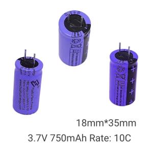 China Safety Explosion Proof Battery , HMC1835 750mAh 3.7V Lithium Ion Battery Cells on sale