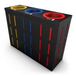 Modern Industrial 36L Multi Compartment Trash Can