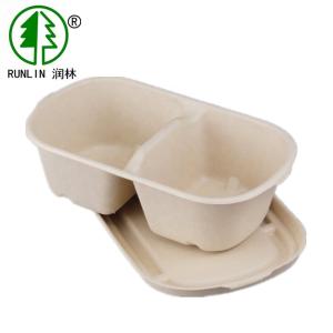 Wholesale Natural Color Biodegradable Disposable Tableware Plant Fiber Eco Friendly Food Packaging Boxes from china suppliers