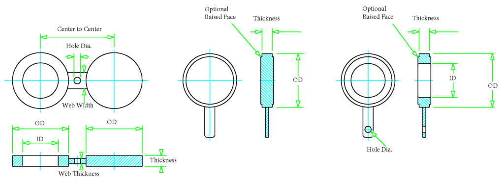 Duplex 2205 Spectacle Blind Flange , Alloy Steel Flanges ASME B 16.48 Paddle