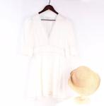 75% Lyocell Linen Fabric By The Yard 25% Linen White Tencel Dress
